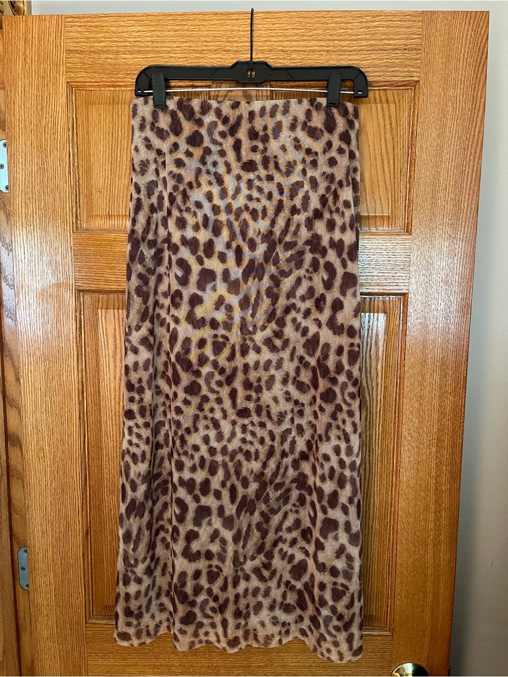 Zara Leopard Tulle Midi Skirt